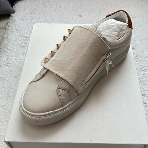 Women's White Leather Sneakers